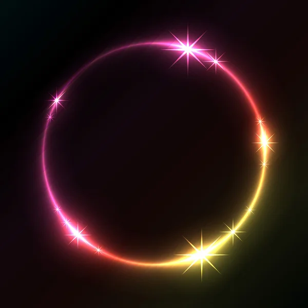 Colorful glowing circle vector background . — Stock Vector