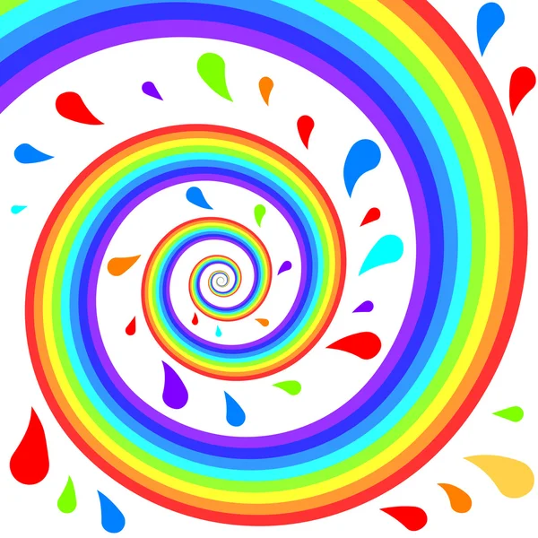 Colorido arco-íris espiral . —  Vetores de Stock