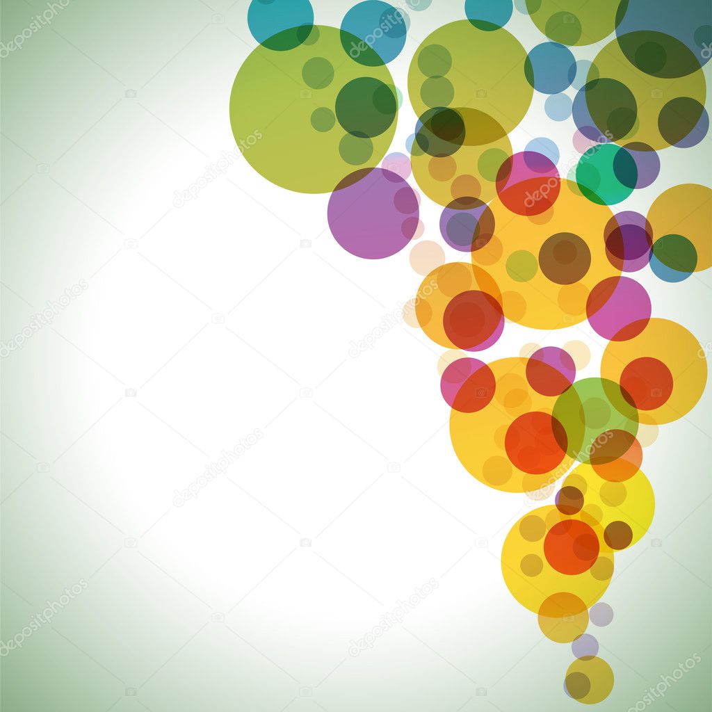 Colorful circles vector background.