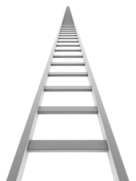 Witte ladder omhoog — Stockfoto