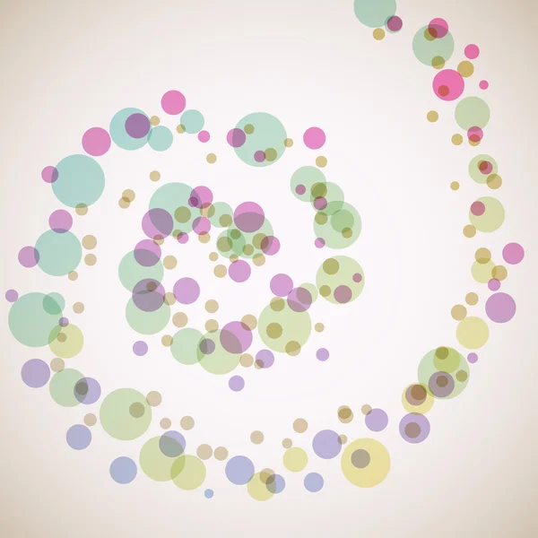 Färg cirklar spiral vektor bakgrund. — Stock vektor