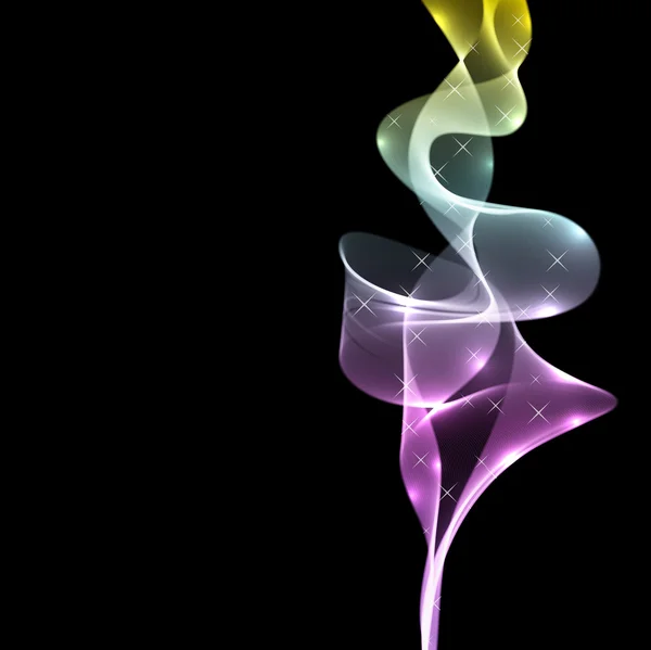 抽象的なカラフルな煙のベクトルの背景 — ストックベクタ