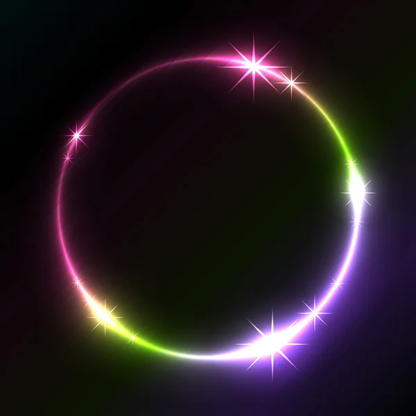 Colorato cerchio luminoso sfondo vettoriale . — Vettoriale Stock