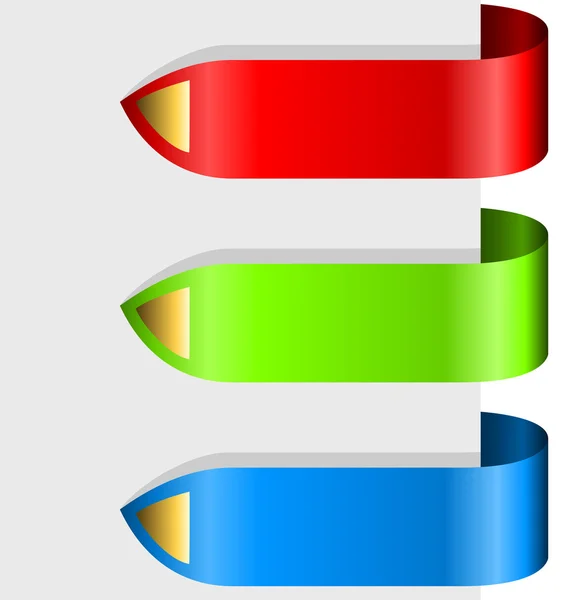 stock vector Blank color ribbon arrows design element.