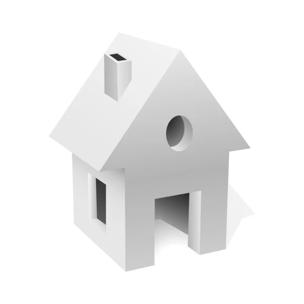 小さな白い家概念ベクトル イラスト. — ストックベクタ