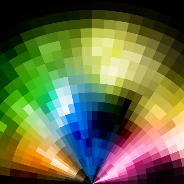 Abstract radial colorful mosaic background. — Stock Vector
