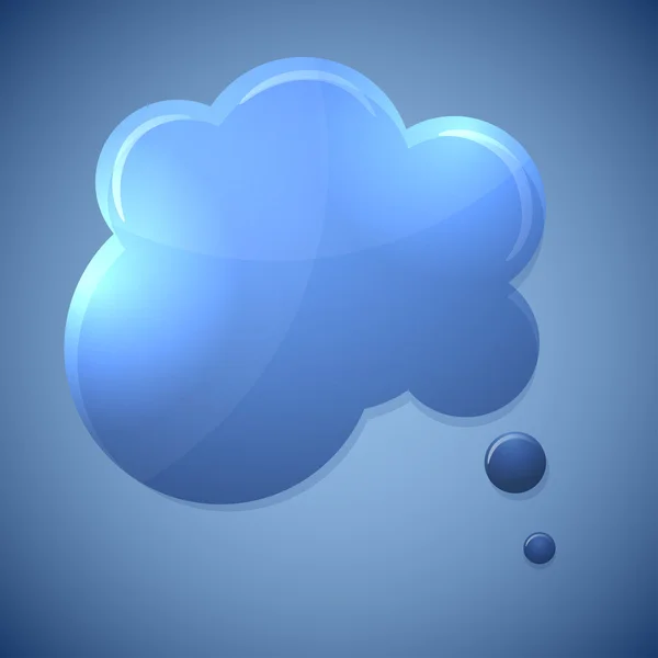 Abstract blue tekstballon met kopie ruimte. — Stockvector