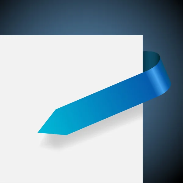 Ilustración vectorial etiqueta azul en blanco . — Vector de stock