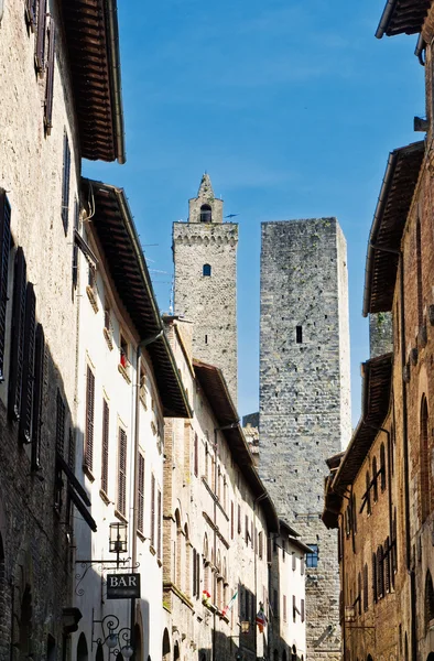 Ulice san Gimignano, punkt orientacyjny — Zdjęcie stockowe
