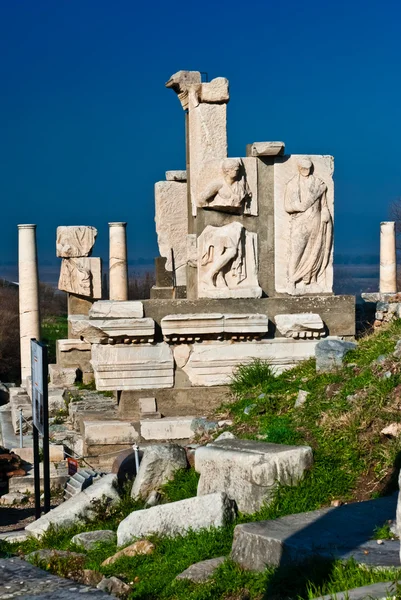 Memmius Monument at the ruins of Ephesus in Turkey — Stock Photo, Image