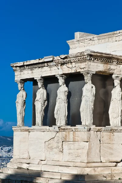 Kariatydy erechteion Akropol Ateny Grecja — Zdjęcie stockowe