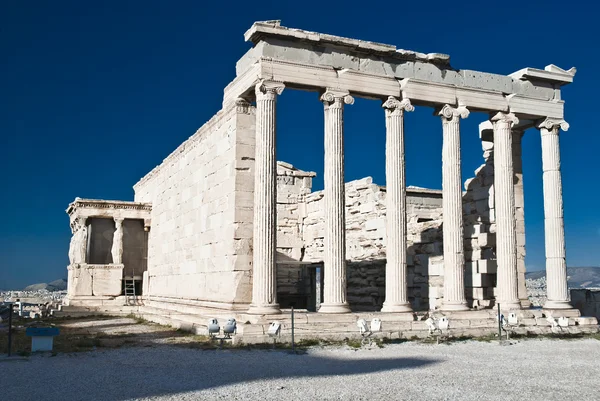 Kariatidák Erechteion Akropolisz Athén, Görögország — Stock Fotó