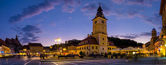 Brasov Council Square at twilight - Transylvania, Romania