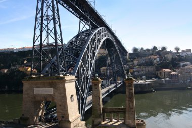 luis köprüsü üzerinde douro nehir, porto, Portekiz