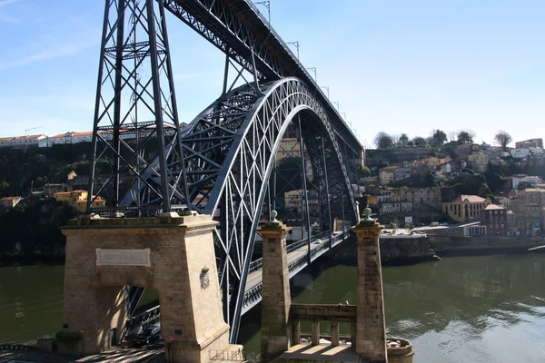 Bron av luis jag över douro floden, porto, portugal — Stockfoto
