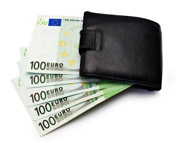 Wallet with euros — Stock Photo, Image