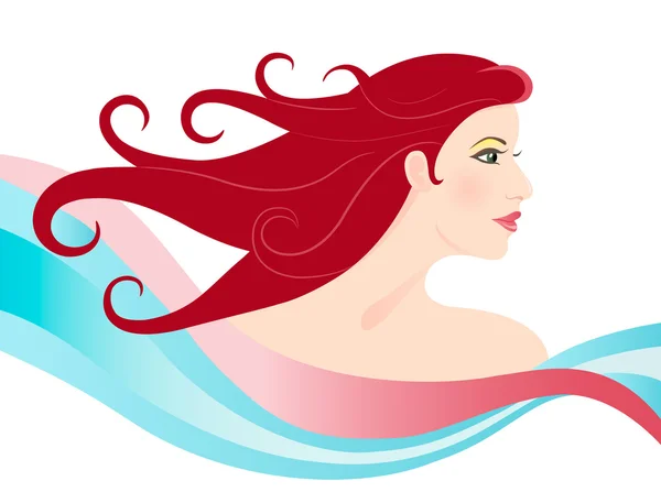赤い髪の女の子 — ストック写真