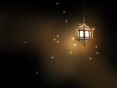 Lantern with classic arabic texture clipart
