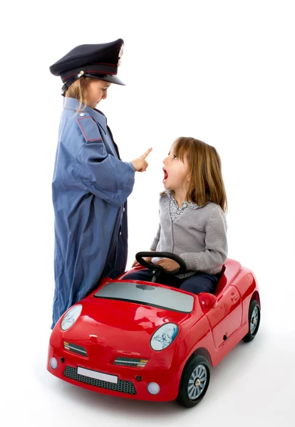 stock image Military police stop a driver