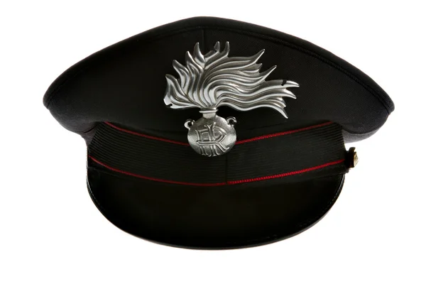 Sombrero de carabinero de la policía militar italiana — Foto de Stock