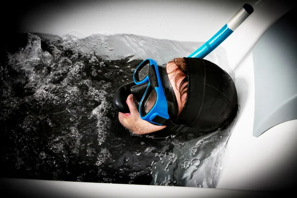 Crazy nedsänkning dyk scuba — Stockfoto