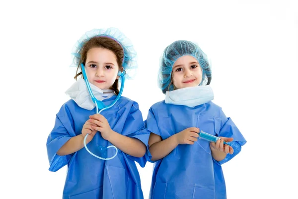 Para dzieci lekarza — Zdjęcie stockowe