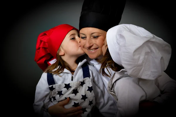 stock image Family cook chef