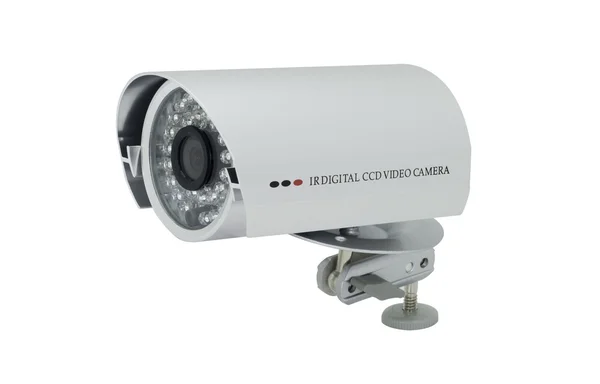 Veiligheidscamera infra rood geïsoleerd op witte achtergrond — Stockfoto