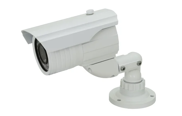 Câmera de segurança infravermelho isolado no fundo branco — Fotografia de Stock