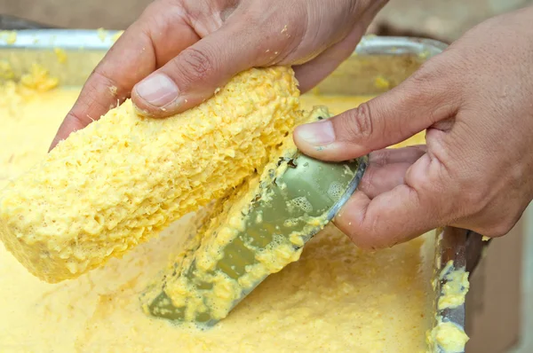 stock image Grated green corn close