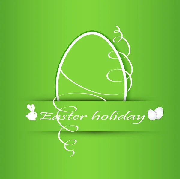 Наклейка с пасхальными яйцами на зеленом фоне — стоковый вектор