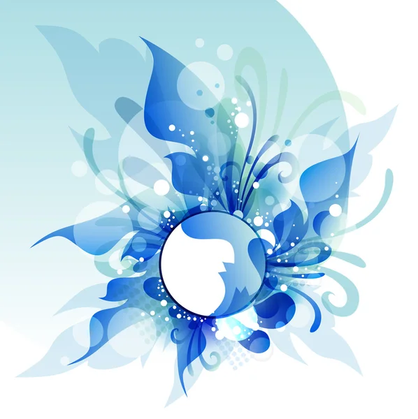 Fundo abstrato flores azuis — Vetor de Stock