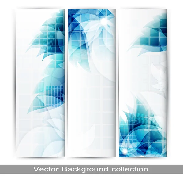 Set of flower Backgrounds — Stock Vector