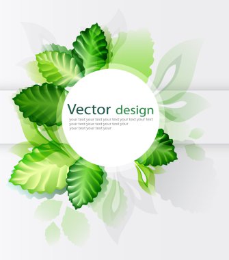 Green leaves abstract clipart