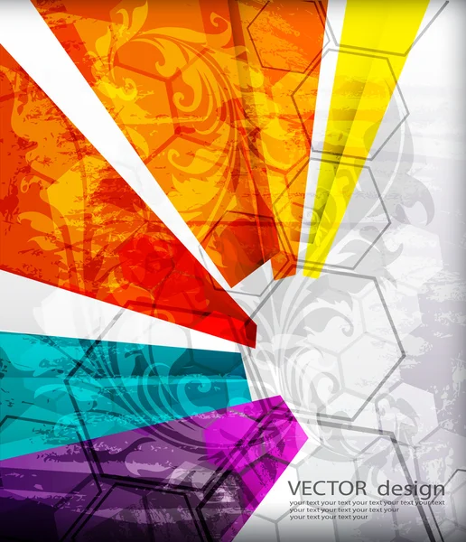 Layout colorido ilustrado com abstração — Vetor de Stock