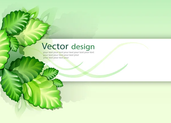 Grønne blade abstrakt baggrund – Stock-vektor