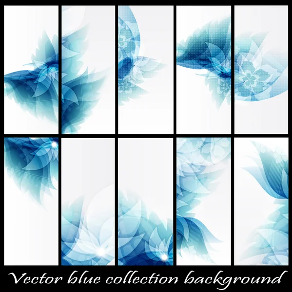 Abstraktní modrá kolekce — Stockový vektor
