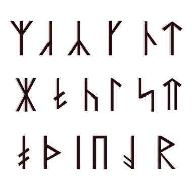 Runes symbols clipart