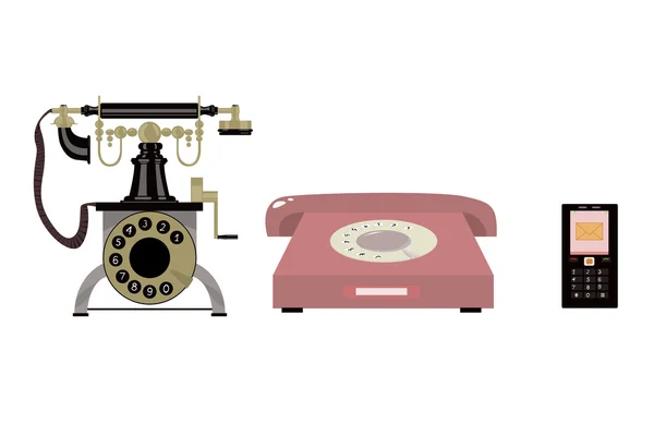 Historie telefonu — Stockový vektor