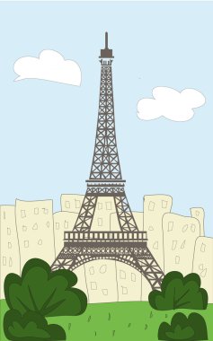 Cartoon Eiffel tower clipart