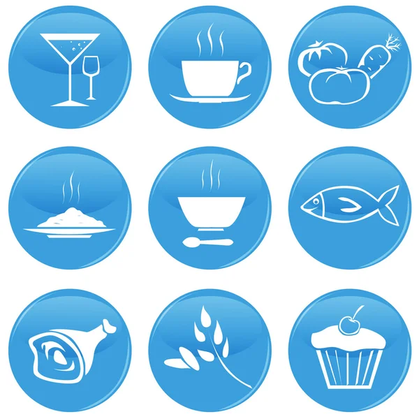 Icone alimentari Illustrazione Stock