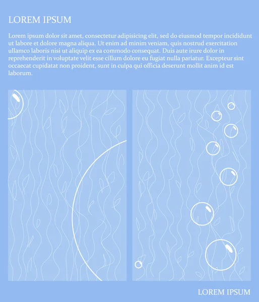 Синяя карта с пузырями — стоковый вектор