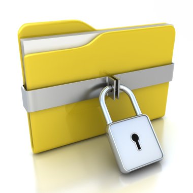 Folder and lock clipart