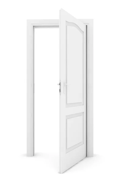 Branco portas abertas — Fotografia de Stock