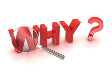 Stock Photo: why reason cause source search button clipart