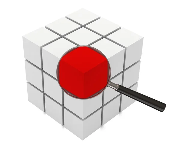 Ilustração 3d da estrutura do cubo — Fotografia de Stock