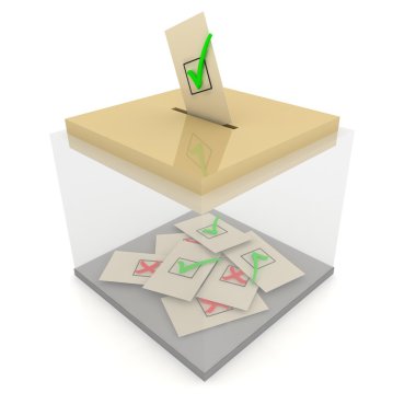 Ballot box isolated clipart