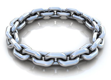 Metal chain circle over clipart