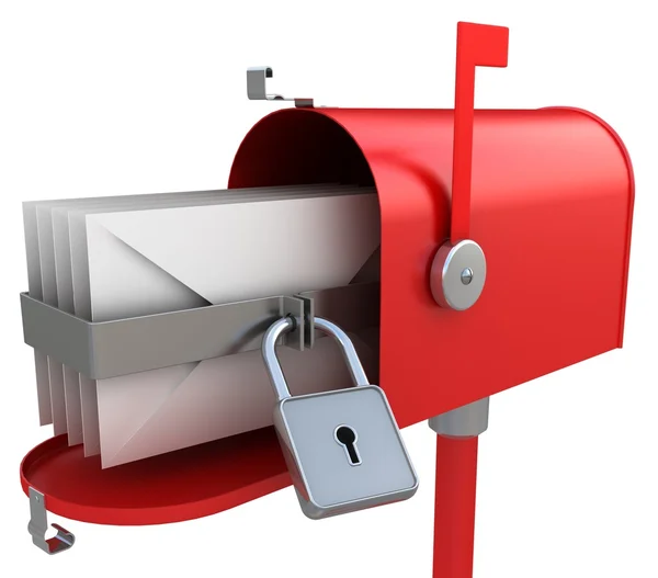 Caixa de correio com correio — Fotografia de Stock