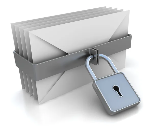 Mail and lock — Stock Photo, Image